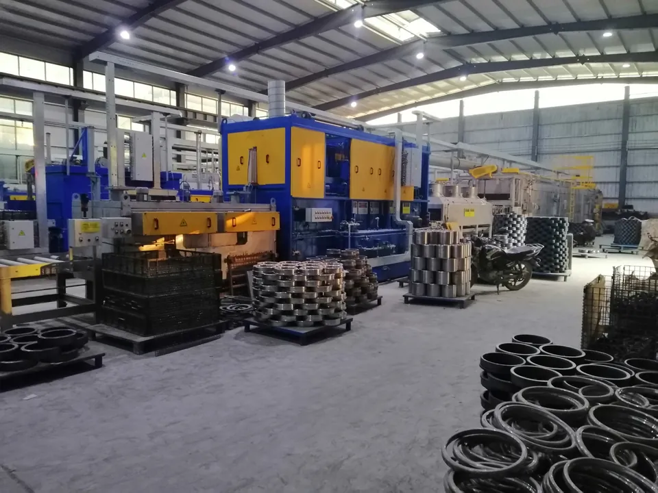 General view of the production shop with equipment and bearing rings
