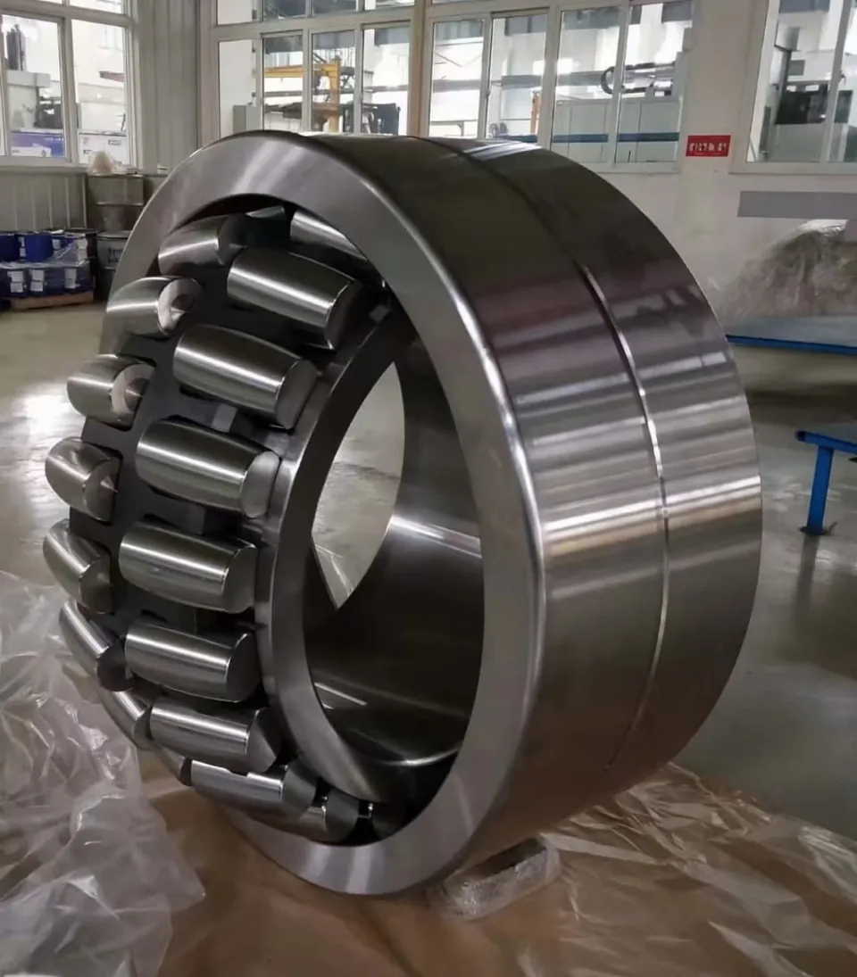 A roller bearing in close-up in the production area